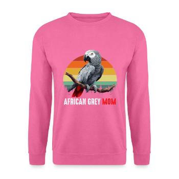 african grey parrot - Unisex Pullover - Pink - Vorne