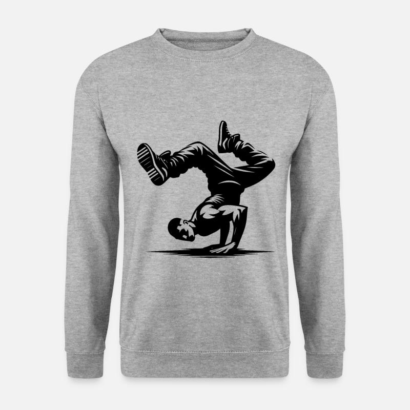 Breakdance - Unisex Pullover - Weißgrau meliert