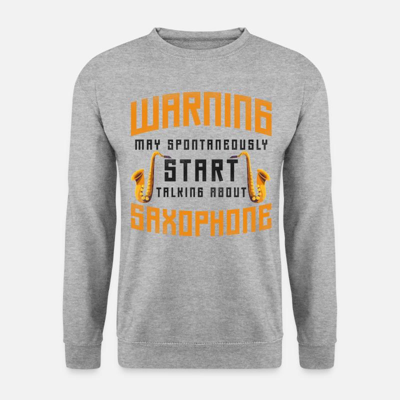 Saxophone Warning May - Unisex Sweatshirt - salt & pepper