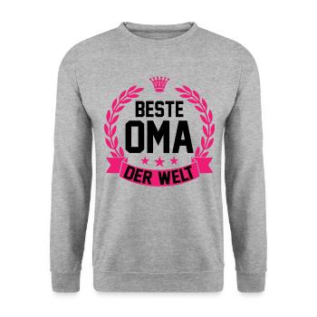 Meilleure mamie du monde - Sweat-shirt Unisexe - gris chiné - Devant - Alina (178cm) & Michal (187cm)