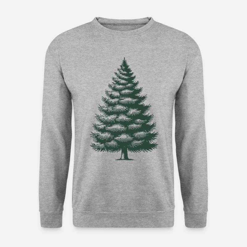 Traditional Christmas tree illustration - Unisex Sweatshirt - salt & pepper