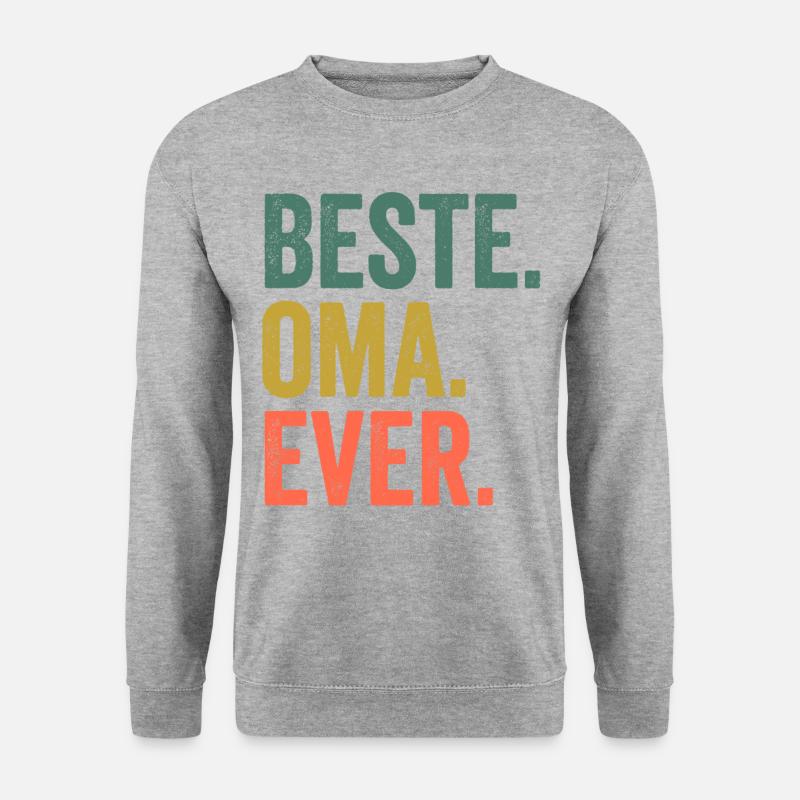 Großmutter Oma - Unisex Pullover - Weißgrau meliert