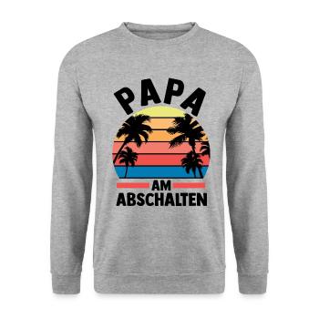 Vacation Vacationer Father Dad - Unisex Sweatshirt - salt & pepper - Front - Alina (178cm) & Michal (187cm)