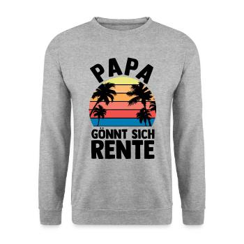 Vacation Vacationer Father Dad - Unisex Sweatshirt - salt & pepper - Front - Alina (178cm) & Michal (187cm)