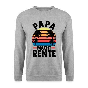 Urlaub Urlauber Vater Papa - Unisex Pullover - Weißgrau meliert - Vorne - Alina (178cm) & Michal (187cm)