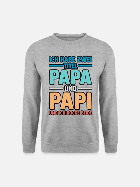 Vater Stiefvater Vatertag Papa - Unisex Pullover - Weißgrau meliert