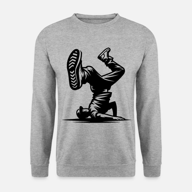 Breakdance - Unisex Pullover - Weißgrau meliert