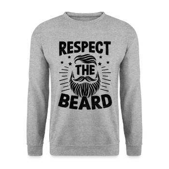 Respect The Beard Facial Hair Beards Man - Unisex Sweatshirt - salt & pepper - Front - Alina (178cm) & Michal (187cm)