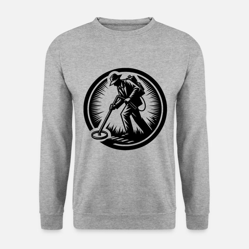 Sondeln Metalldetektor - Unisex Pullover - Weißgrau meliert