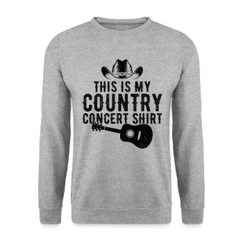 This Is My Country Concert Music Song Lover - Unisex Sweatshirt - salt & pepper - Front - Alina (178cm) & Michal (187cm)