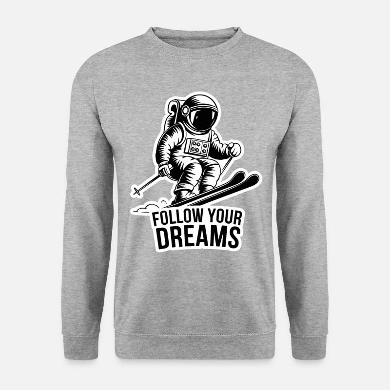 Astronaut Skier Skiing - Unisex Sweatshirt - salt & pepper