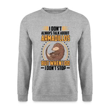 Armadillo Armadillo Talk about Armadillo - Unisex Sweatshirt - salt & pepper - Front - Alina (178cm) & Michal (187cm)