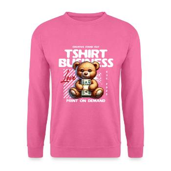 Love Money Tshirt Business Print on Demand - Unisex Sweatshirt - pink - Front