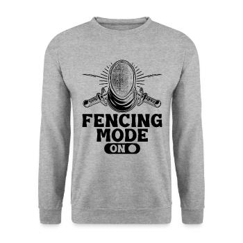 Fechtmodus Am Zaun Schwert Degen Degen Fechter Athlet - Unisex Pullover - Weißgrau meliert - Vorne - Alina (178cm) & Michal (187cm)