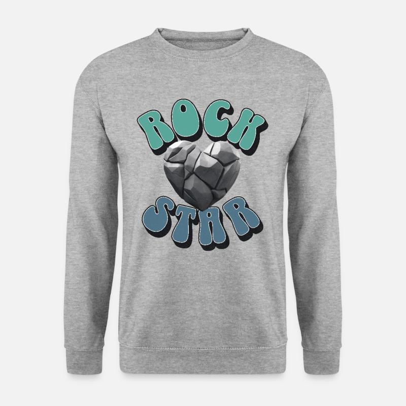 Steine - Unisex Pullover - Weißgrau meliert