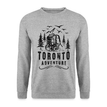 Toronto Outdoor Camper Tente de camping Tentes - Sweat-shirt Unisexe - gris chiné - Devant - Alina (178cm) & Michal (187cm)