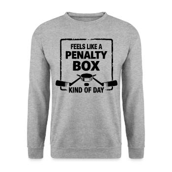Feels Like A Penalty Box Kind Of Day, Funny Hockey - Unisex Sweatshirt - salt & pepper - Front - Alina (178cm) & Michal (187cm)