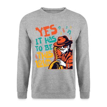 Saxophone Yes It Has To Be This - Unisex Pullover - Weißgrau meliert - Vorne - Alina (178cm) & Michal (187cm)