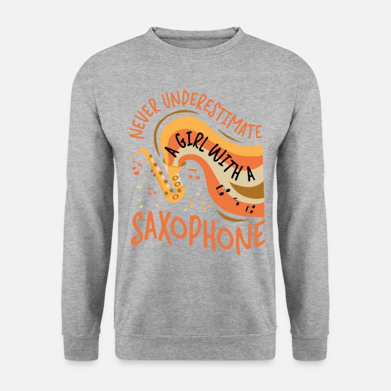 Saxophones Never Underestimate A - Unisex Sweatshirt - salt & pepper