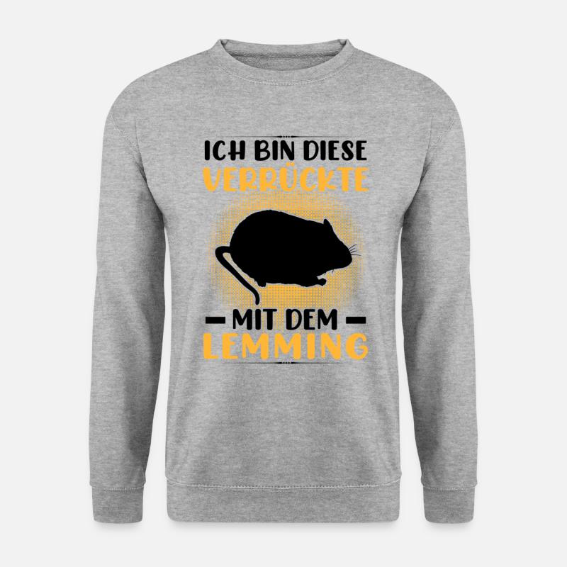 Crazy with Lemming Vole Lemming - Unisex Sweatshirt - salt & pepper