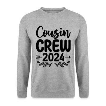 Cousin Crew 2024 Pregnancy Announcement Family - Unisex Sweatshirt - salt & pepper - Front - Alina (178cm) & Michal (187cm)
