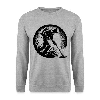 Probing Metal Detector - Unisex Sweatshirt - salt & pepper - Front - Alina (178cm) & Michal (187cm)