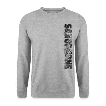 Saxophones Saxophones - Unisex Sweatshirt - salt & pepper - Front - Alina (178cm) & Michal (187cm)