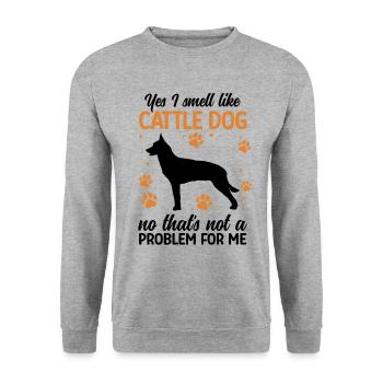 Je sens comme Australian Cattle Dog Cattle Dog - Sweat-shirt Unisexe - gris chiné - Devant - Alina (178cm) & Michal (187cm)