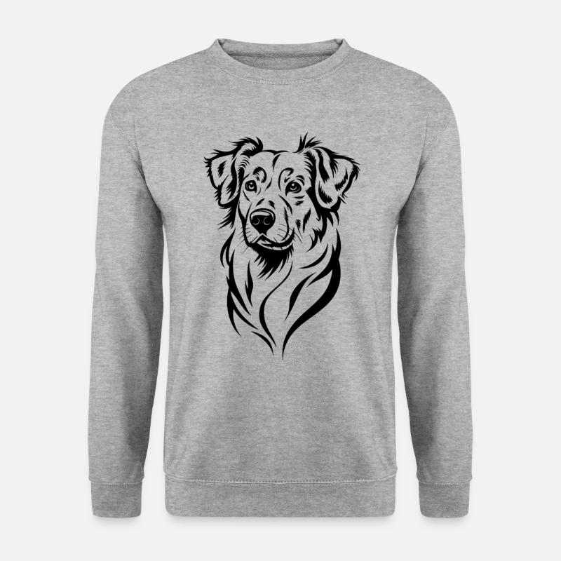 Hunde Liebhaber Treuer Begleiter - Unisex Pullover - Weißgrau meliert