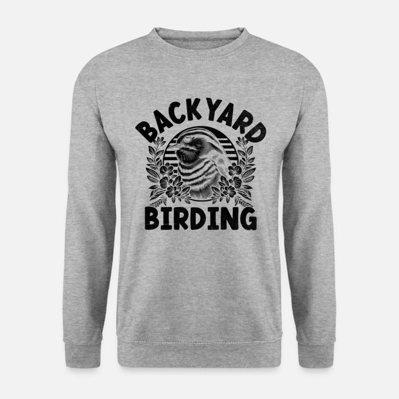 Backyard Birding Watching Birdwatching Birder - Unisex Sweatshirt - salt & pepper