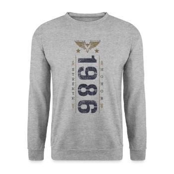 Edition Limitée 1986 Anniversaire Force et Honneur - Sweat-shirt Unisexe - gris chiné - Devant - Alina (178cm) & Michal (187cm)