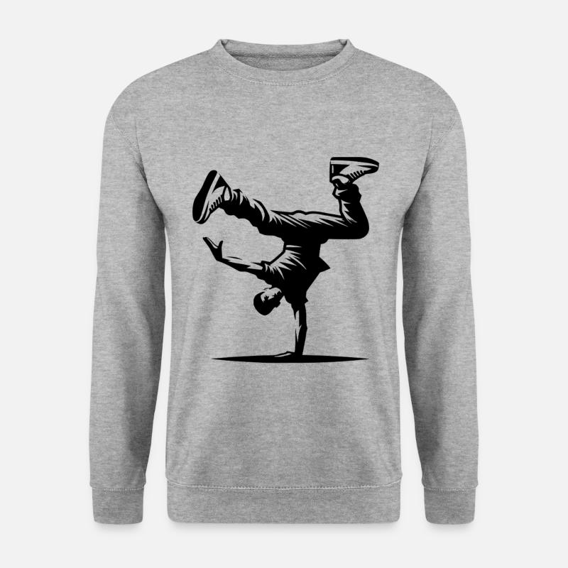Breakdance - Unisex Pullover - Weißgrau meliert