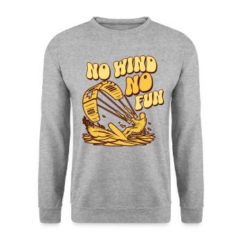 Kitesurfen Kitesurfer Kiteboard - Unisex Pullover - Weißgrau meliert - Vorne - Alina (178cm) & Michal (187cm)