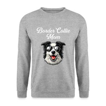vintage Border Collie Dog - Unisex Pullover - Weißgrau meliert - Vorne - Alina (178cm) & Michal (187cm)