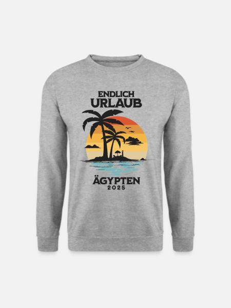 Ägypten Urlaub 2025 Ägypten Reise - Unisex Pullover - Weißgrau meliert