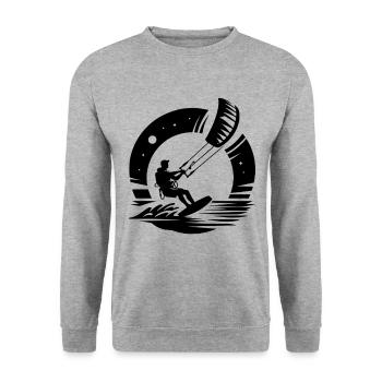 Kitesurf Kitesurfer Kiteboard - Sweat-shirt Unisexe - gris chiné - Devant - Alina (178cm) & Michal (187cm)