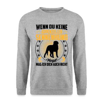 Sennenhund nicht mögen Appenzeller Sennenhund - Unisex Pullover - Weißgrau meliert - Vorne - Alina (178cm) & Michal (187cm)