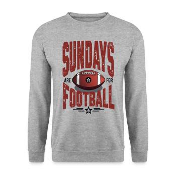 Le dimanche, c’est le football américain - Sweat-shirt Unisexe - gris chiné - Devant - Alina (178cm) & Michal (187cm)