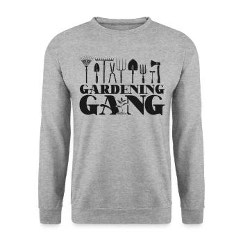 Plant Lover Gardening Friends - Unisex Sweatshirt - salt & pepper - Front - Alina (178cm) & Michal (187cm)