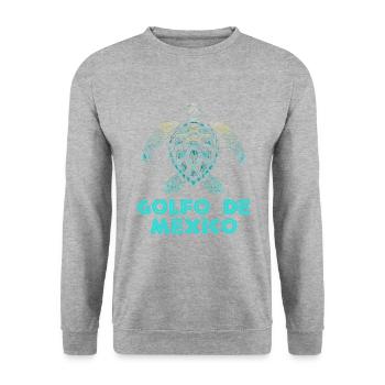 golfo de mexico - Unisex Pullover - Weißgrau meliert - Vorne - Alina (178cm) & Michal (187cm)