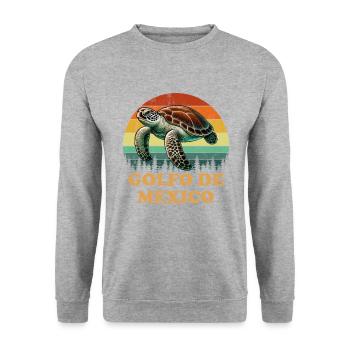 golfo de mexico - Unisex Pullover - Weißgrau meliert - Vorne - Alina (178cm) & Michal (187cm)