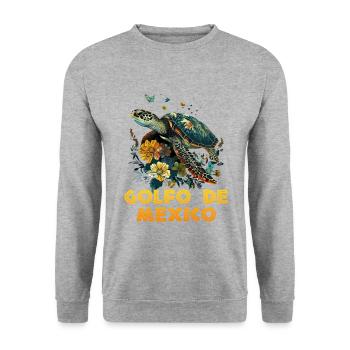 golfo de mexico - Unisex Pullover - Weißgrau meliert - Vorne - Alina (178cm) & Michal (187cm)
