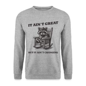Ce n’est pas génial, mais ça reste comme ça - Sweat-shirt Unisexe - gris chiné - Devant - Alina (178cm) & Michal (187cm)