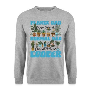 Plant Lover Gardening Dad Plants - Unisex Pullover - Weißgrau meliert - Vorne - Alina (178cm) & Michal (187cm)