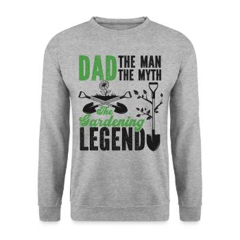 Amoureux des plantes Jardinage Papa Papa Le - Sweat-shirt Unisexe - gris chiné - Devant - Alina (178cm) & Michal (187cm)