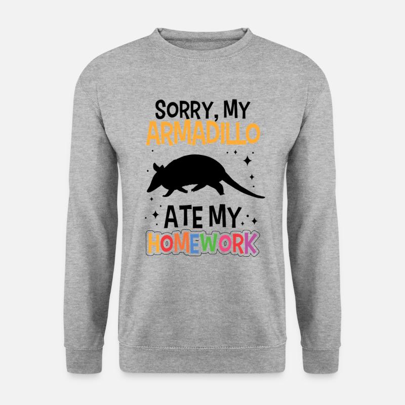 Armadillo mangé devoirs Armadillo - Sweat-shirt Unisexe - gris chiné