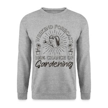 Week-end de jardinage pour les amoureux des plantes - Sweat-shirt Unisexe - gris chiné - Devant - Alina (178cm) & Michal (187cm)