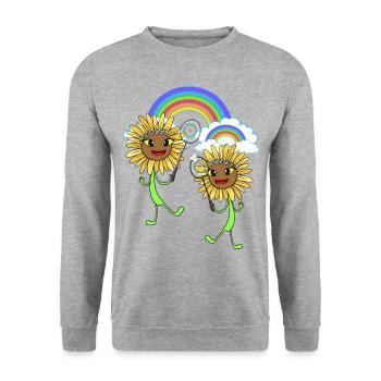 Joueur de Tennis Tenni Tournesol Tournesol Enfant - Sweat-shirt Unisexe - gris chiné - Devant - Alina (178cm) & Michal (187cm)
