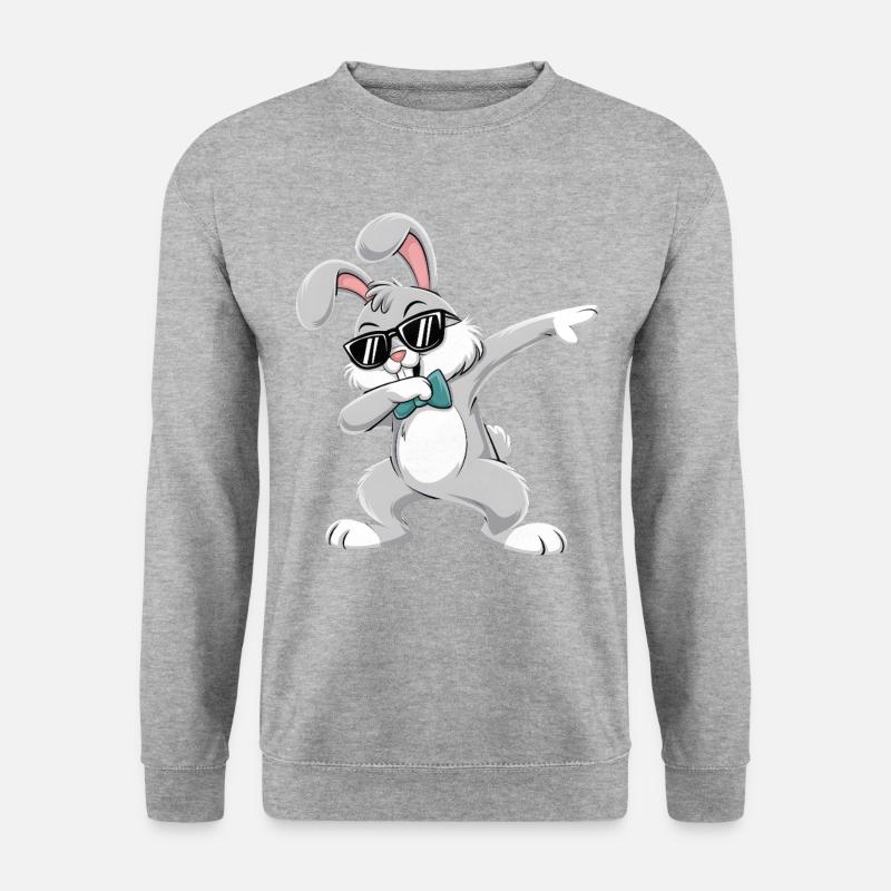 Doublage Lapin Joyeuses Pâques - Sweat-shirt Unisexe - gris chiné