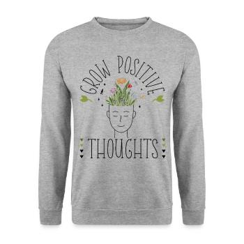 Plant Lover Gardening Grow - Unisex Pullover - Weißgrau meliert - Vorne - Alina (178cm) & Michal (187cm)